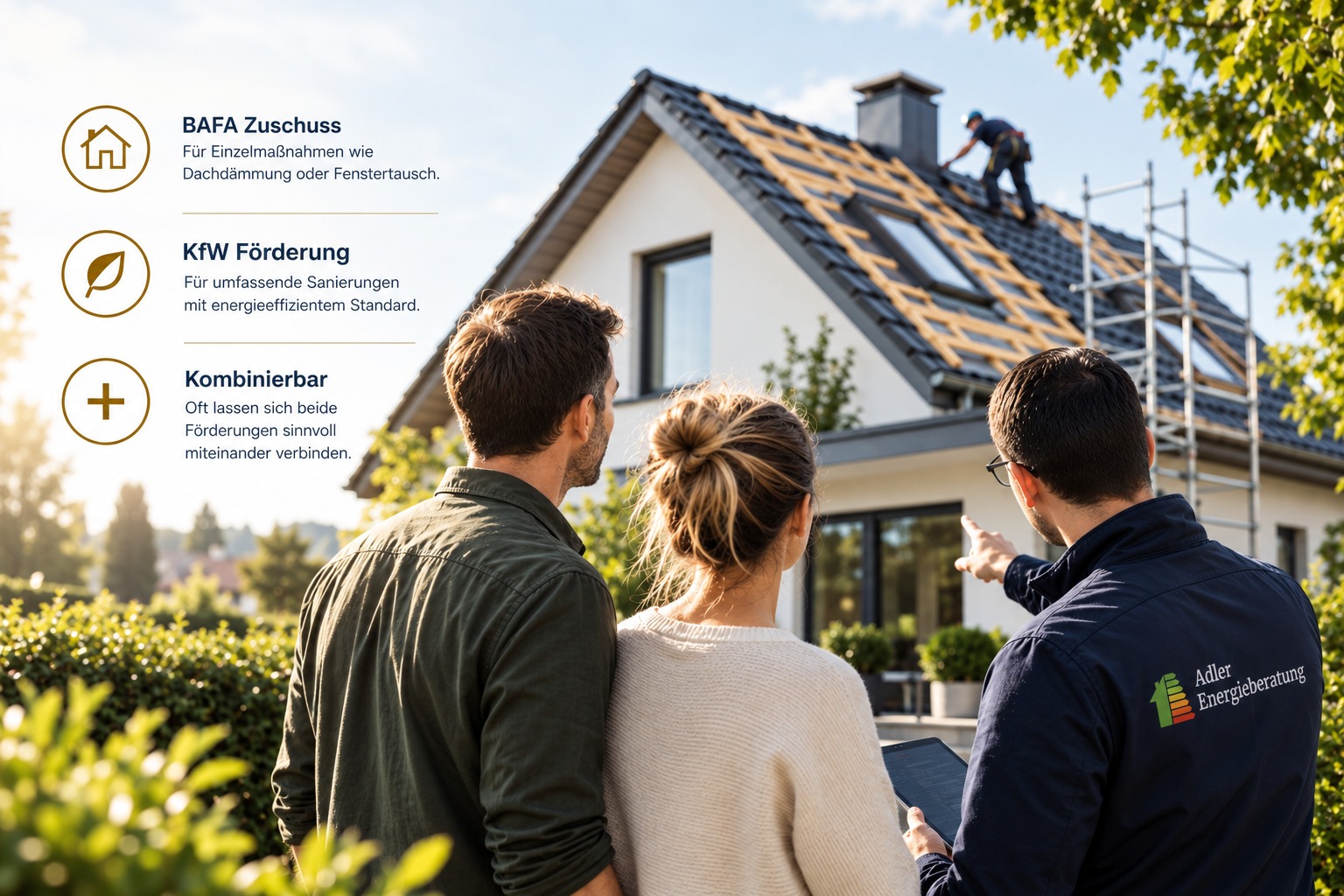 Beratung zur Förderung der Dachsanierung